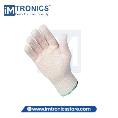 White- Knitted Hand Gloves