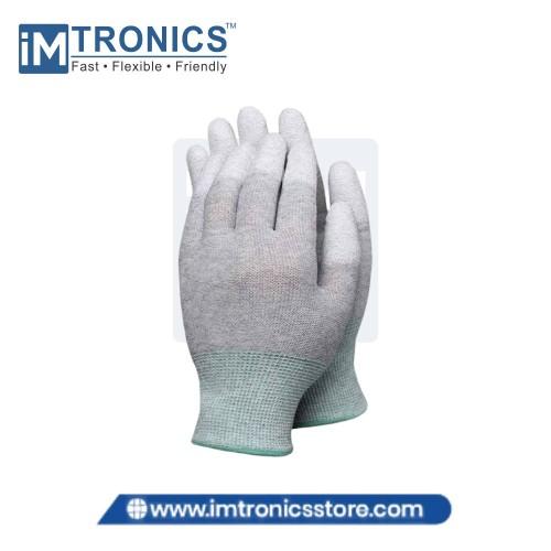 ESD Gloves, Top Fit, PU Finger Coated